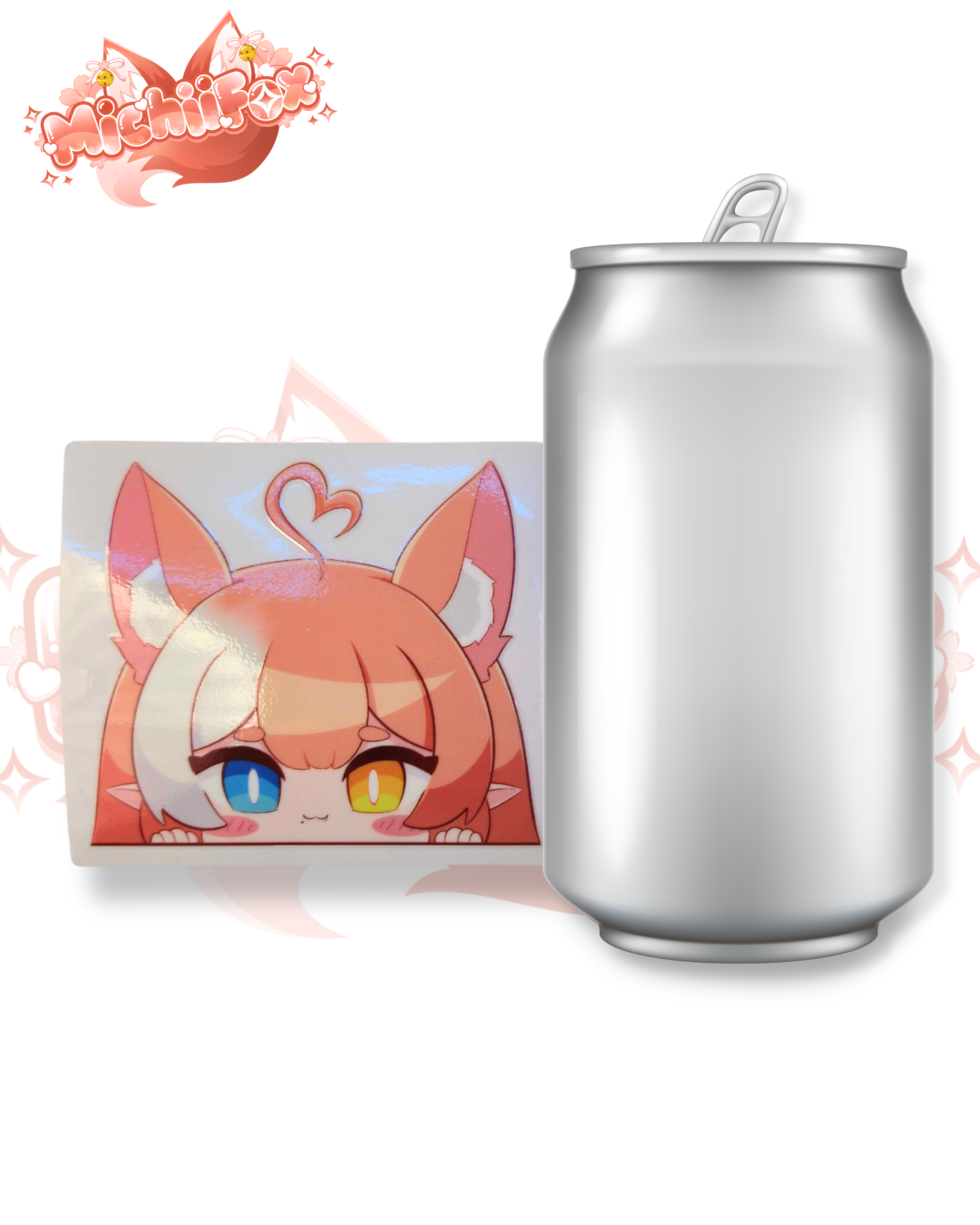 [PRE-SALE] MichiiFox Peeker Decal Sticker - 4" Transfer Decal/2" Vinyl Sticker